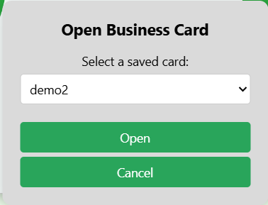 Open saved file menu